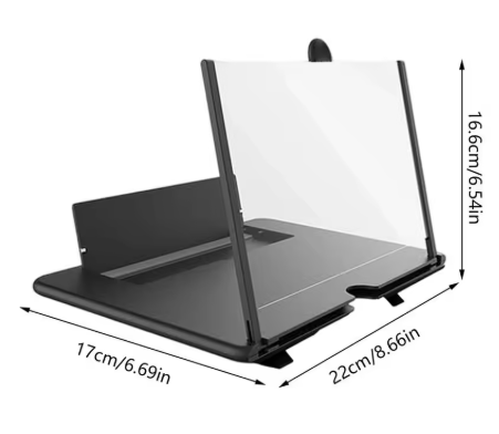 Lupa Amplificadora de Pantalla para Móvil con Soporte Plegable